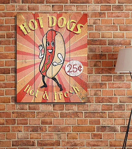 Hot Fresh Hot Dog Vintage Sign
