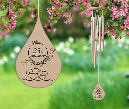 25th Anniversary Gifts - Anniversary Windchimes