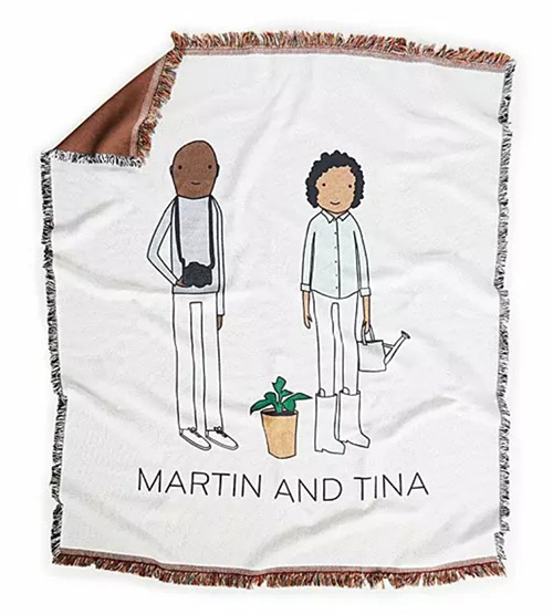 25th Anniversary Gifts - Personalized Couple Hobby Blankets