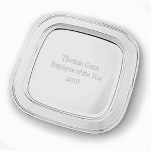 25th Anniversary Gifts - Personalized Sterling Silver Tray