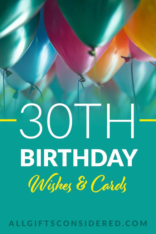 30th Birthday Wishes - Pin It Image