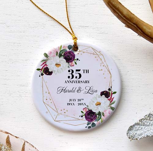 35th Anniversary Gifts - Ornament