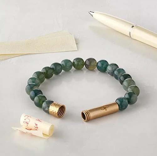 35th Anniversary Gifts - Secret Message Jade Bracelet