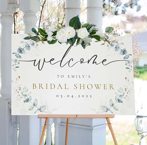 Bridal Shower Party Ideas - Welcome Sign