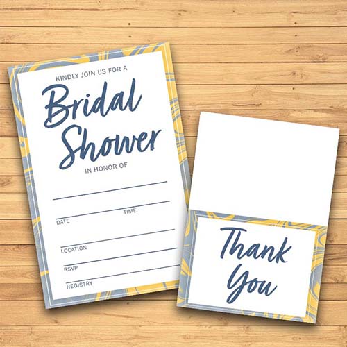 Bridal Shower Party Ideas - Spring Breeze Invite and Thank You Cards