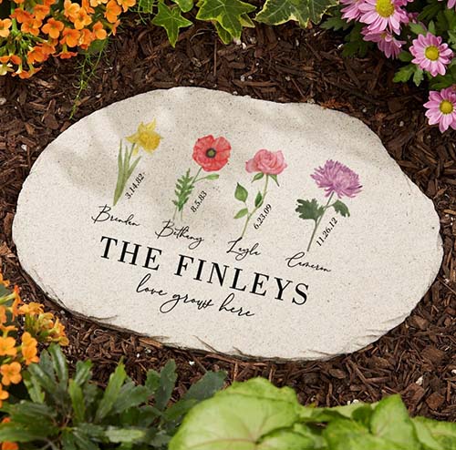 Gifts for Gardeners - Family Garden Stone