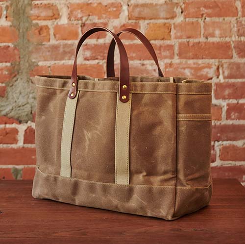 Gifts for Gardeners - Wax Canvas Leather Garden Tote