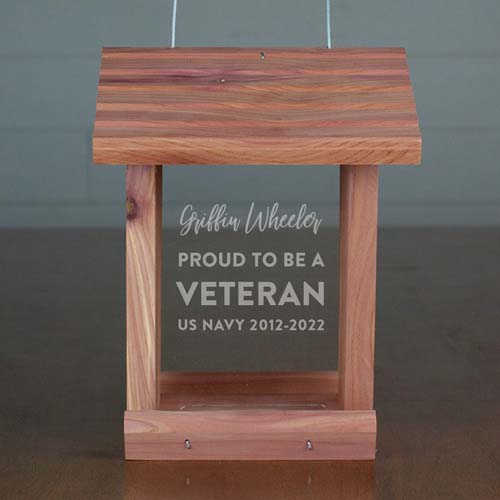 Patriotic Gifts - Veteran Bird Feeder