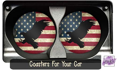 American Flag Car Coasters