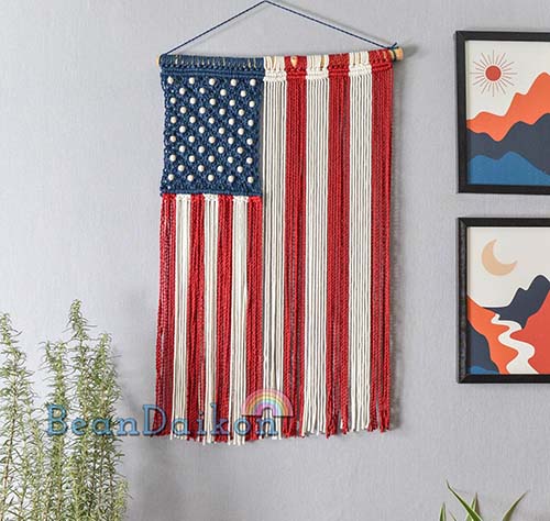 Large Boho American Flag