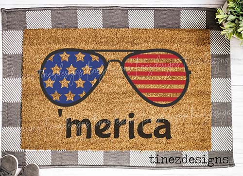 'Merica Door Mat