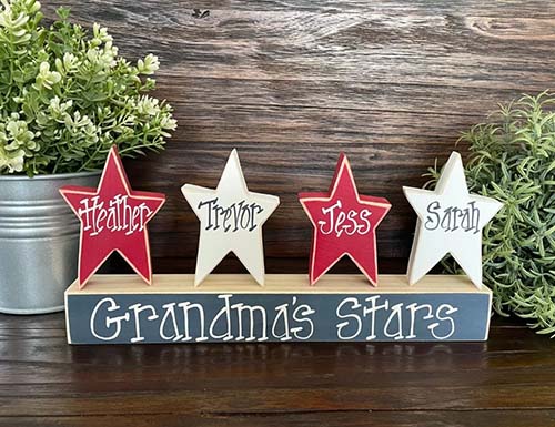 Patriotic Gifts - Personalized Red, White, and Blue Stars Set