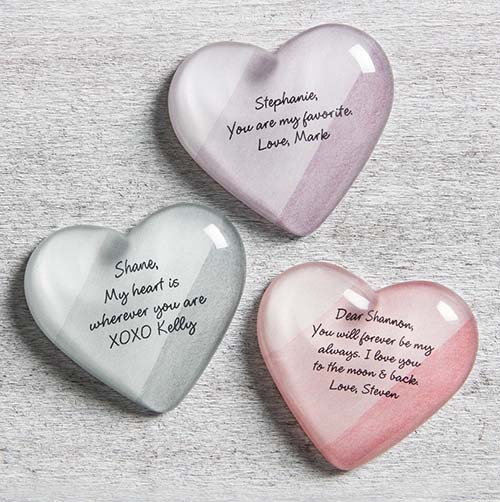 personalized heart tokens