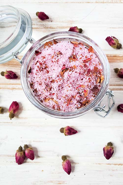 Bridesmaid Gifts - DIY Rose Bath Salts