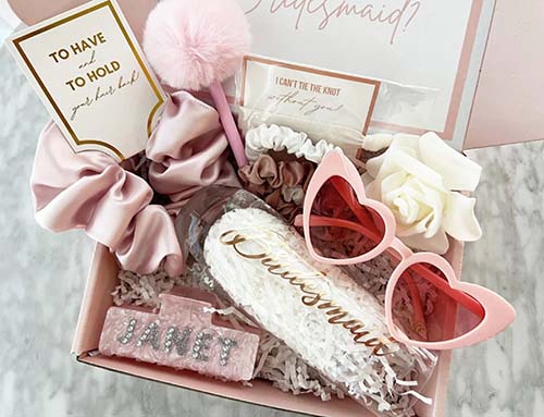 personalized blush gift box