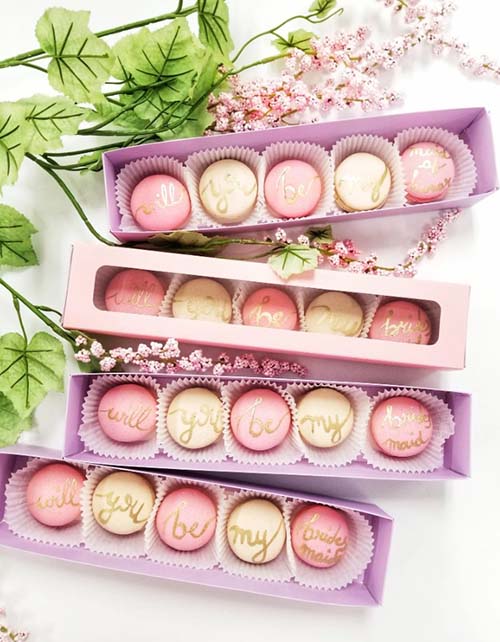 Bridesmaid Gifts - Will you be my bridesmaid Macarons