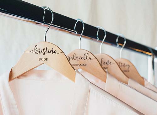Bridesmaid Gifts - Engraved hangers