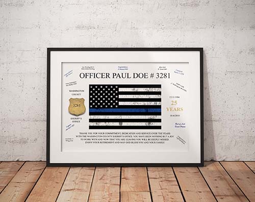 Police Retirement Gift Ideas: Signed Farewell Gift