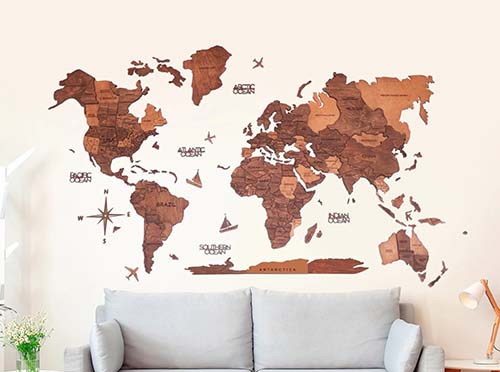Gifts for travelers - wooden wall art