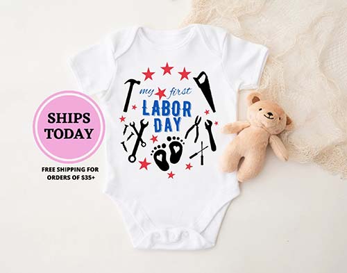 My First Labor Day Onsies
