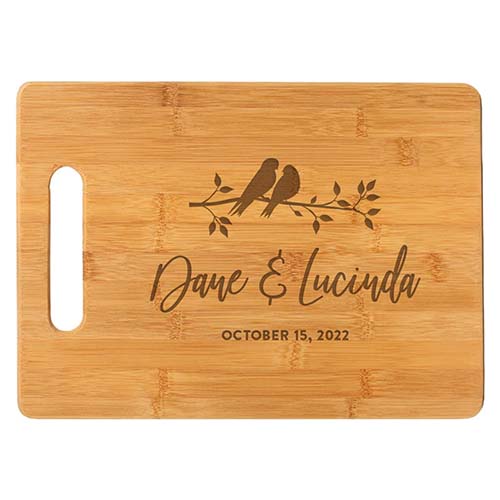 love birds cutting board