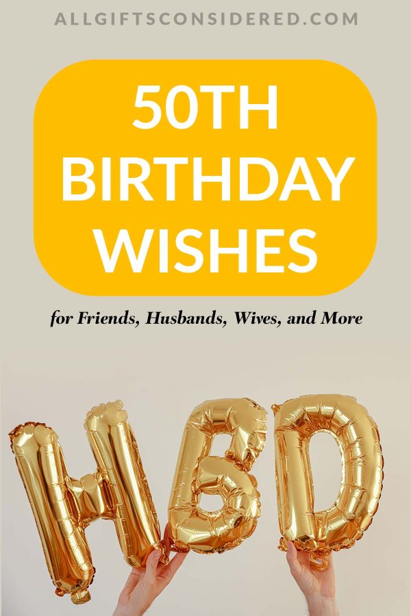 50th Birthday Wishes - Pin It Image