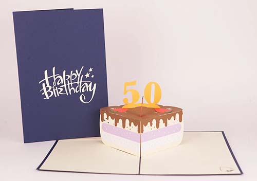 50th Birthday Wishes - Pop up cards
