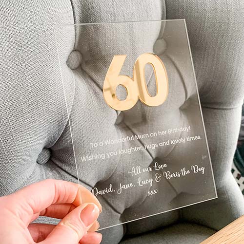 60th Birthday Wishes - luxury birthday card