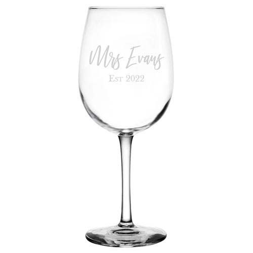 personalized wine glass