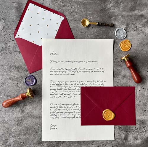 Bridal Shower Gifts - wax sealed letter