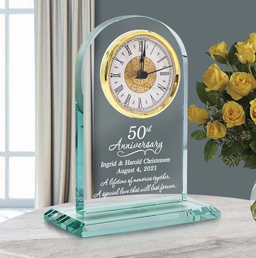 50th anniversary gifts - Anniversary Clock