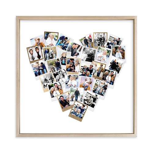 50th anniversary gifts - gold foil heart snapshot