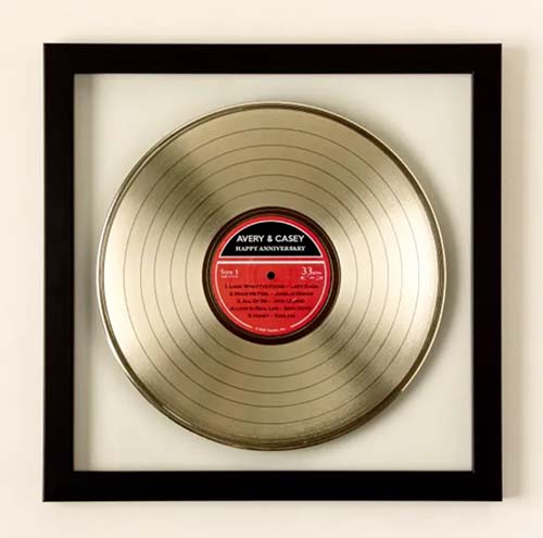 personalized metallic record