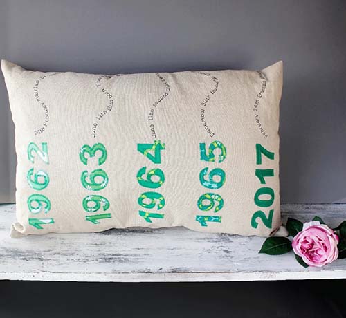 55th Anniversary Gifts - Anniversary Cushion