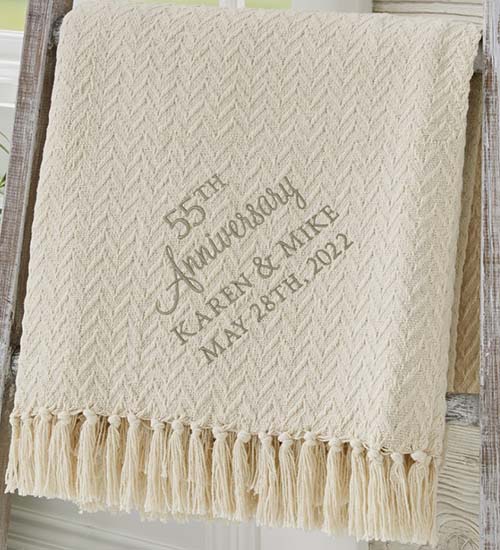 55th Anniversary Gifts - Annivesary Throw