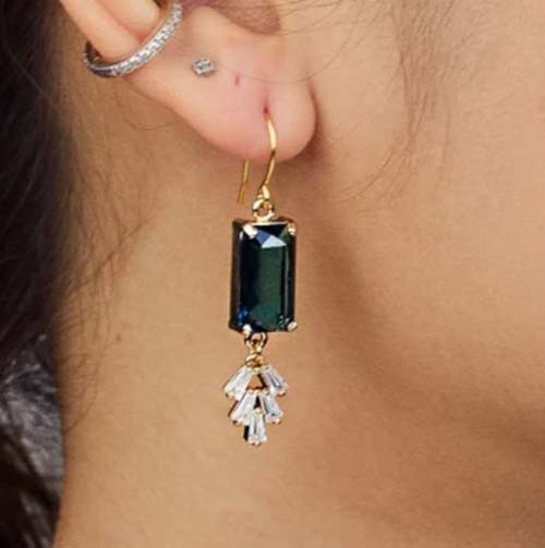 55th Anniversary Gifts - Emerald Drop Earrings