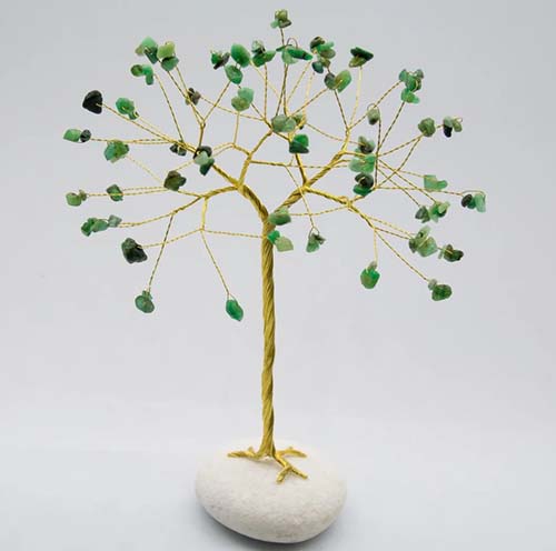 55th Anniversary Gifts - Emerald Gemstone Tree