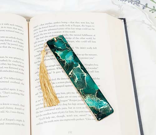 55th Anniversary Gifts - Emerald Green Bookmark