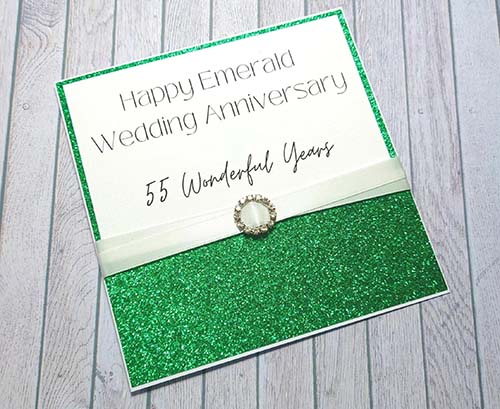 happy emerald wedding anniversary card