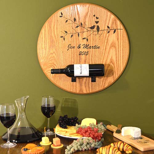 personalized wine bottle display