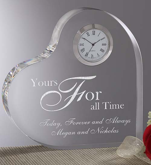 Yours for all time - anniversary clock
