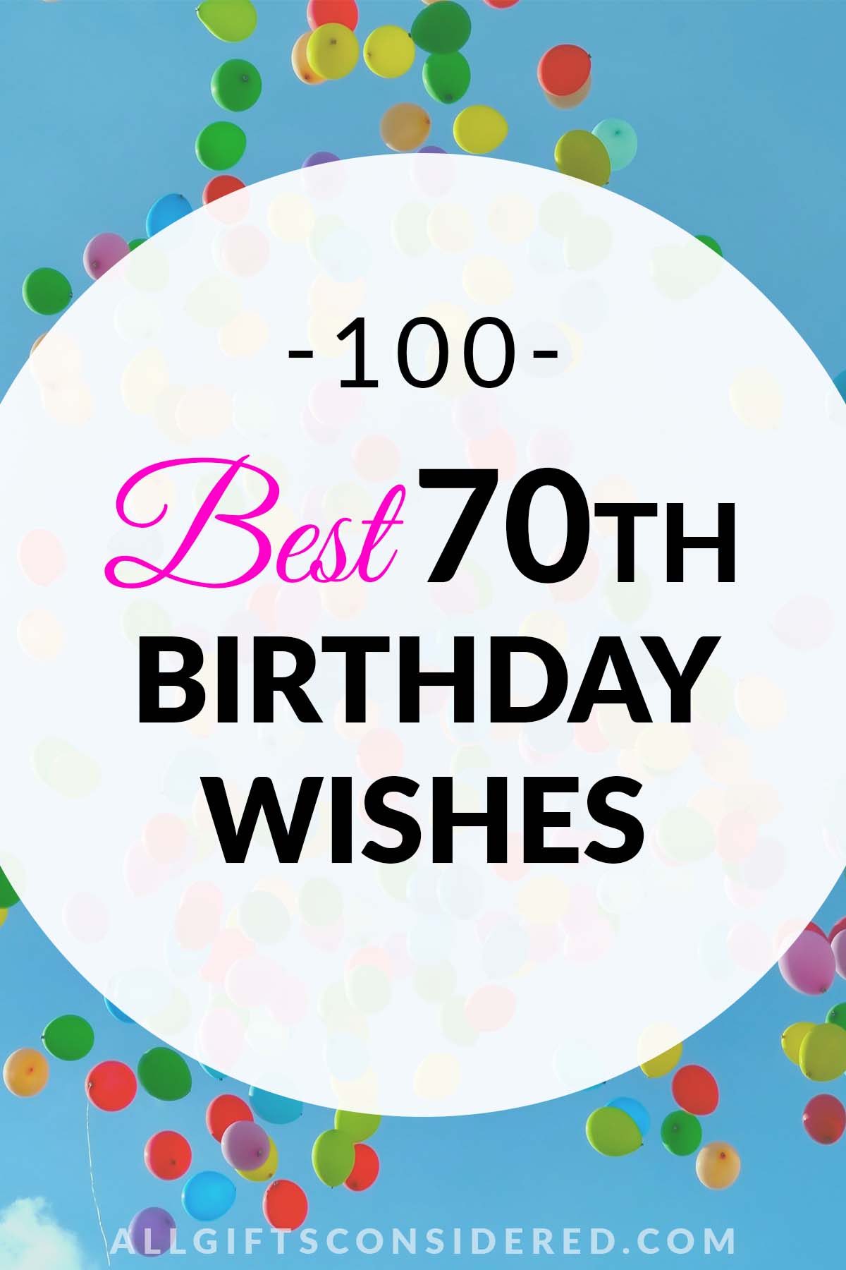 100 Best 70th Birthday Wishes » All Gifts Considered