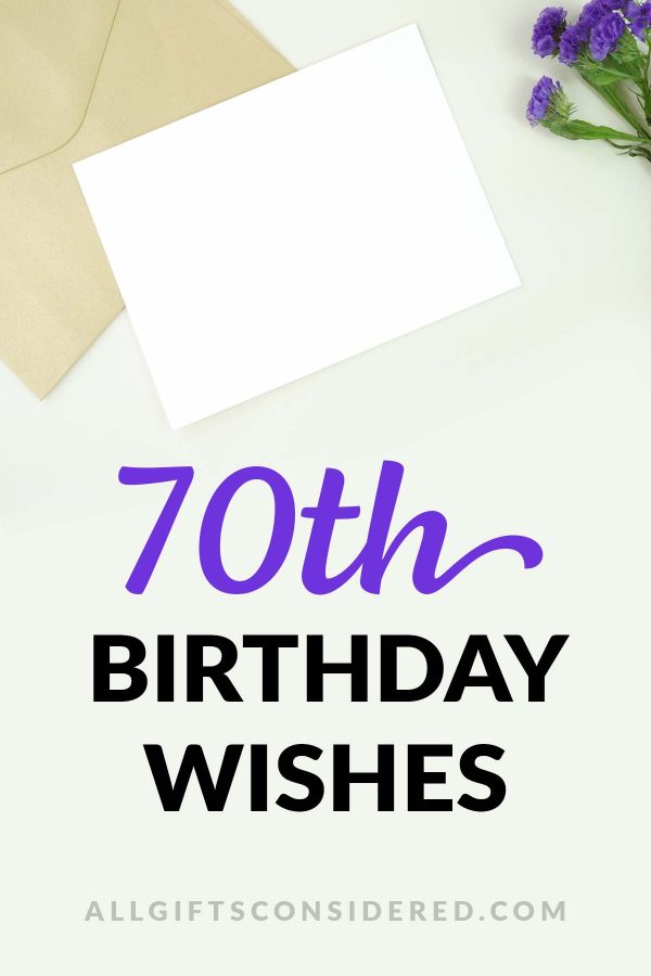 70th Birthday Wishes - Pin It Image