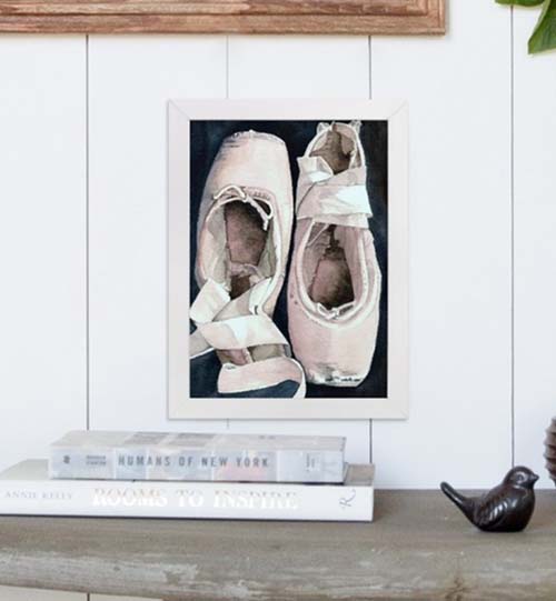 ballet teacher gifts - painted on pointe art print