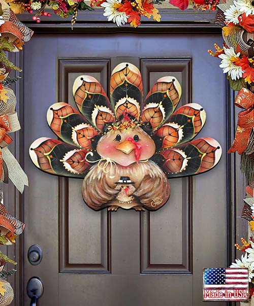 how to celebrate thanksgiving - Turkey Door Hanger