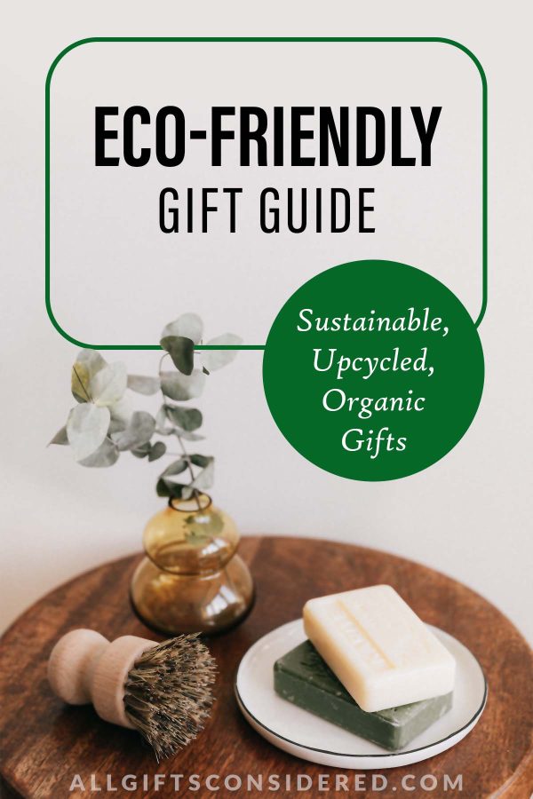 eco-friendly gifts: pin it image