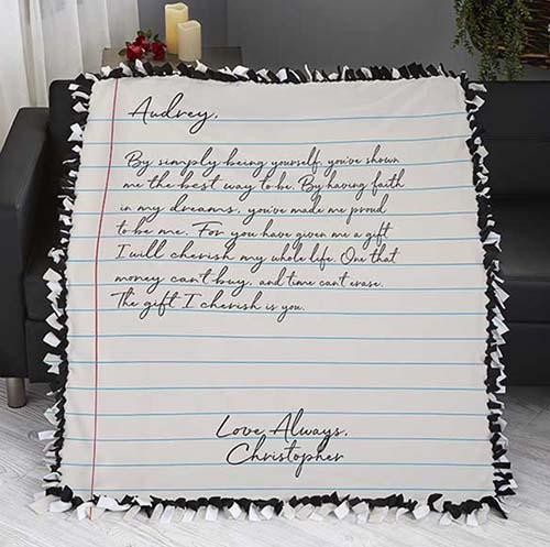 letter ideas for boyfriend in basic training: blanket letter