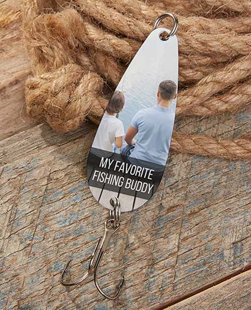 stocking stuffer ideas for men - personalized photo fishing lure
