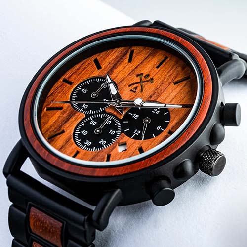 luxurious wooden watch