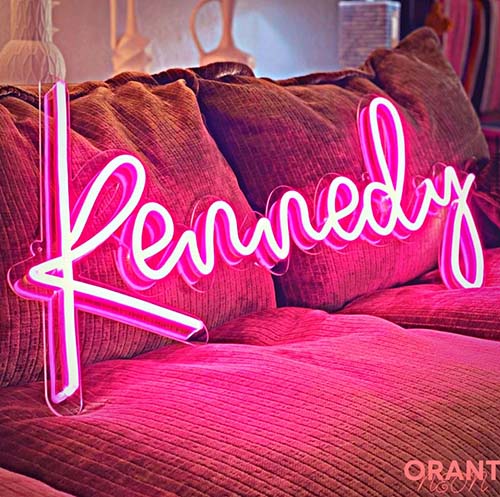 sweet 16 ideas: personalized neon bedroom sign